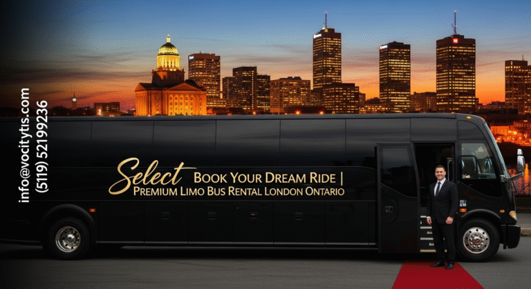 Velocity Bus offers stylish limo bus rentals in London Ontario for weddings, parties, and corporate events.