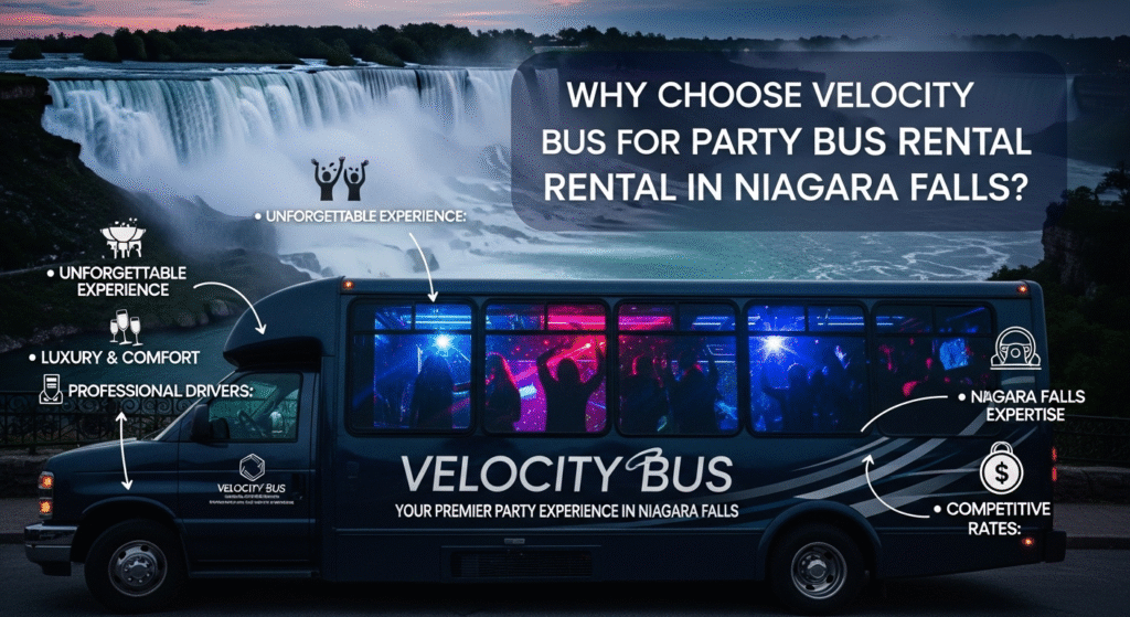 Luxury Party Bus Rental Niagara Falls | Velocity Bus