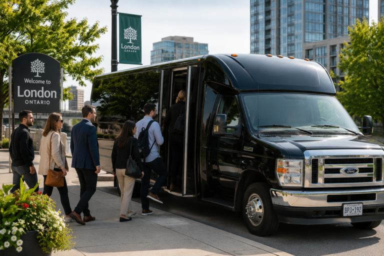 Minibus charter in London Ontario for comfortable group transportation