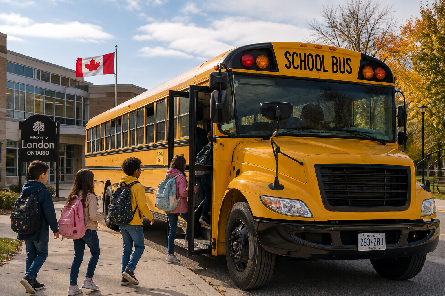 School bus charter in London Ontario for student group travel